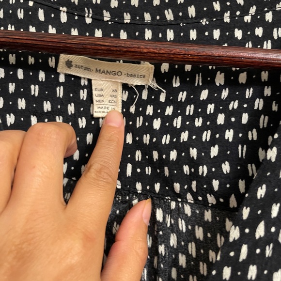 MOVING-SALE Mango wrap dress geometric pattern size 4 - Picture 4 of 5